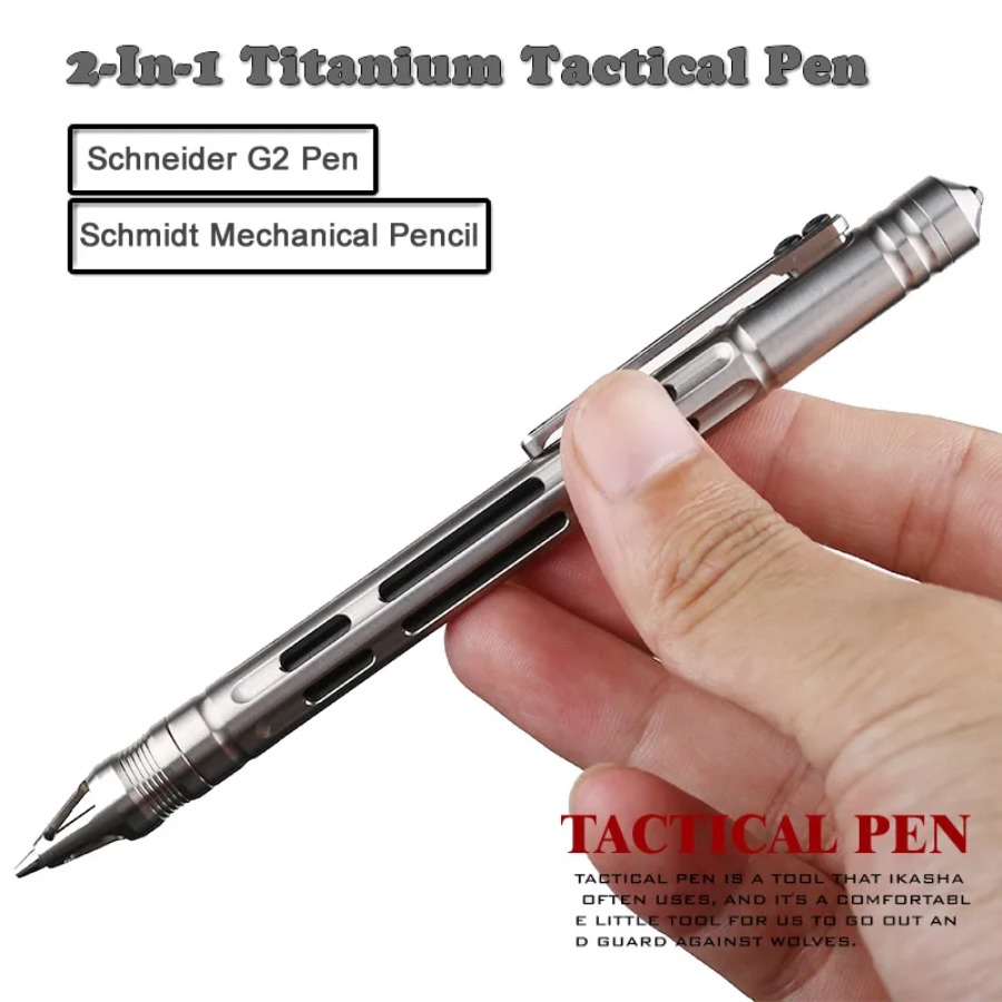 Pen Tactical Glass - 티타늄 2-in-1 전술 펜 연필 젤