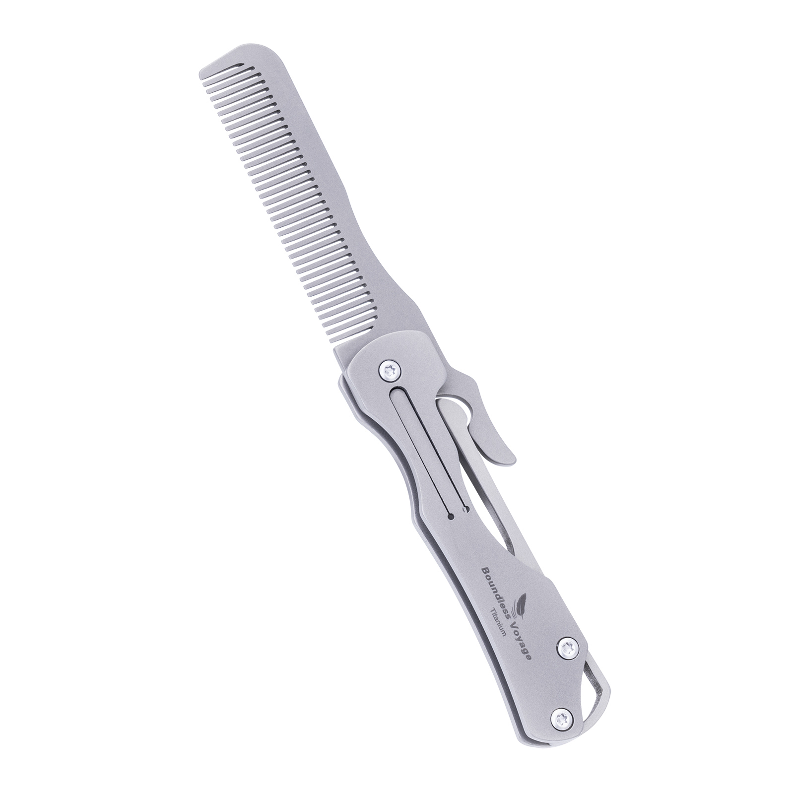 Comb Pocket Titanium - 무한 항해 접이식 티타늄 빗 초경량