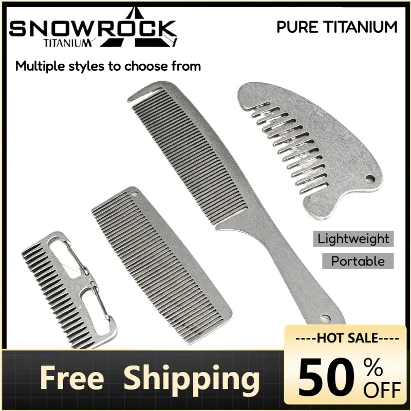 스노우락 스톤워시드 티타늄 헤어 & 비어드 크레센트 빗 - Comb Pocket Titanium 리뷰 및 가격