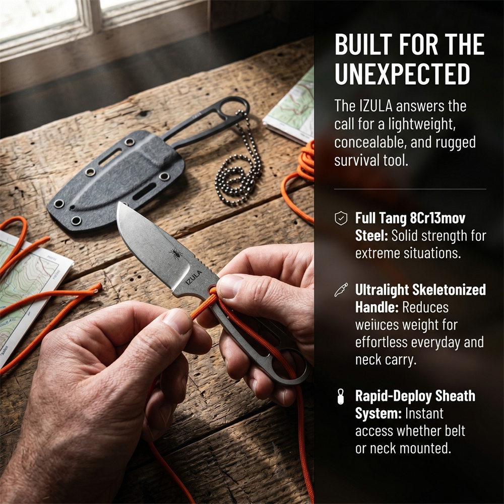 새로운 풀탱 고정날 서바이벌 나이프 고경도 블레이드 다 - Edc Fixed Blade Deep Carry 리뷰 및 가격