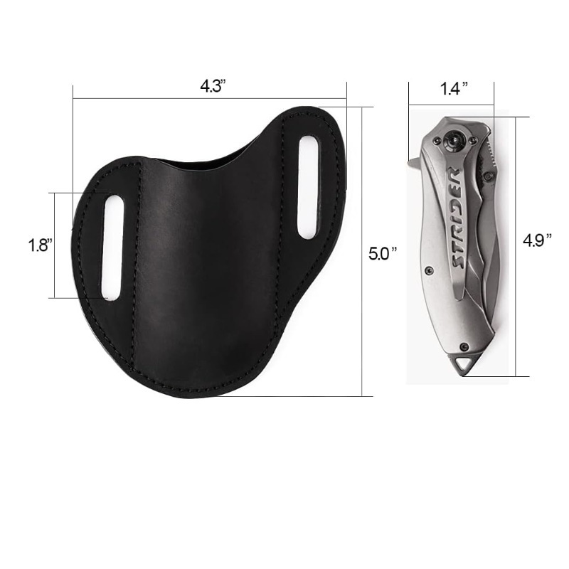 접는 칼 홀더에 대 한 정품 가죽 케이스 빈티지 PU  - Edc Carry Belt 리뷰 및 가격