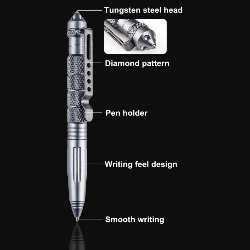 다기능 군사 전술 펜 학교 학생 사무실 볼펜 금속 비상 - Pen Tactical Glass 리뷰 및 가격