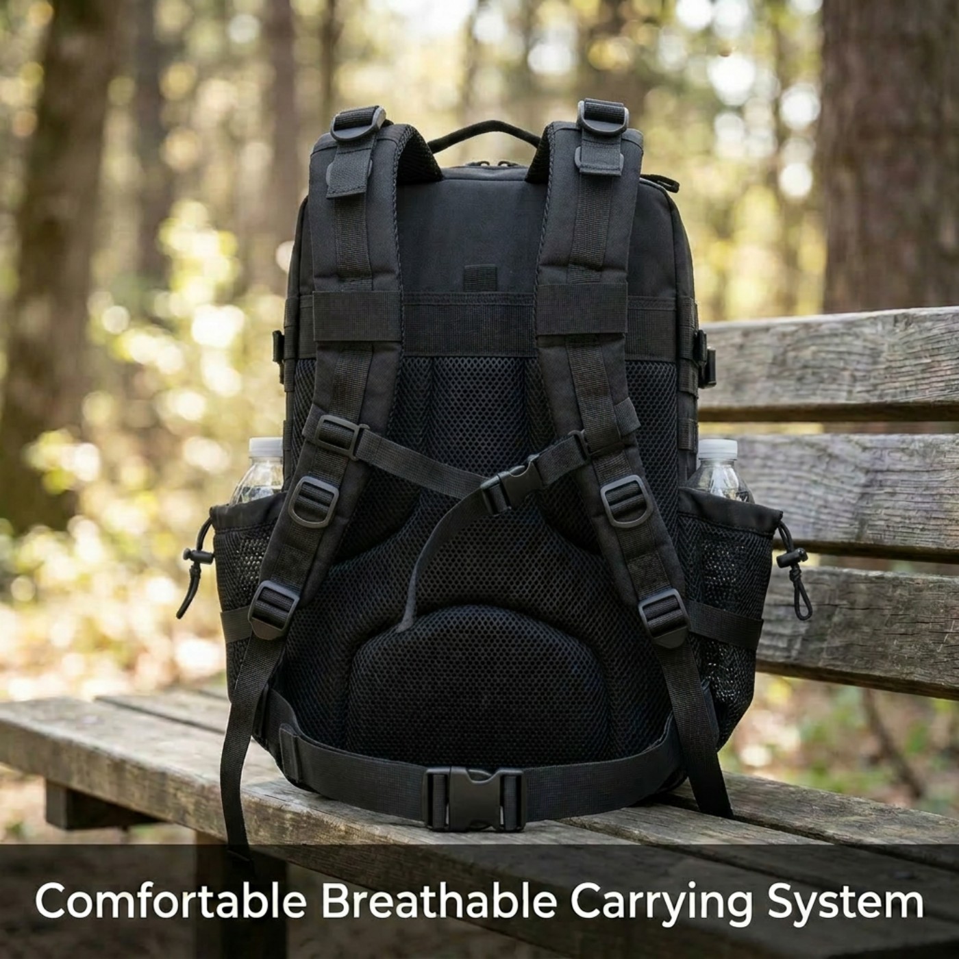 45L 대용량 전술 낚시 배낭, 듀얼 물병 컵 홀더가  - Edc Carry Backpack 리뷰 및 가격
