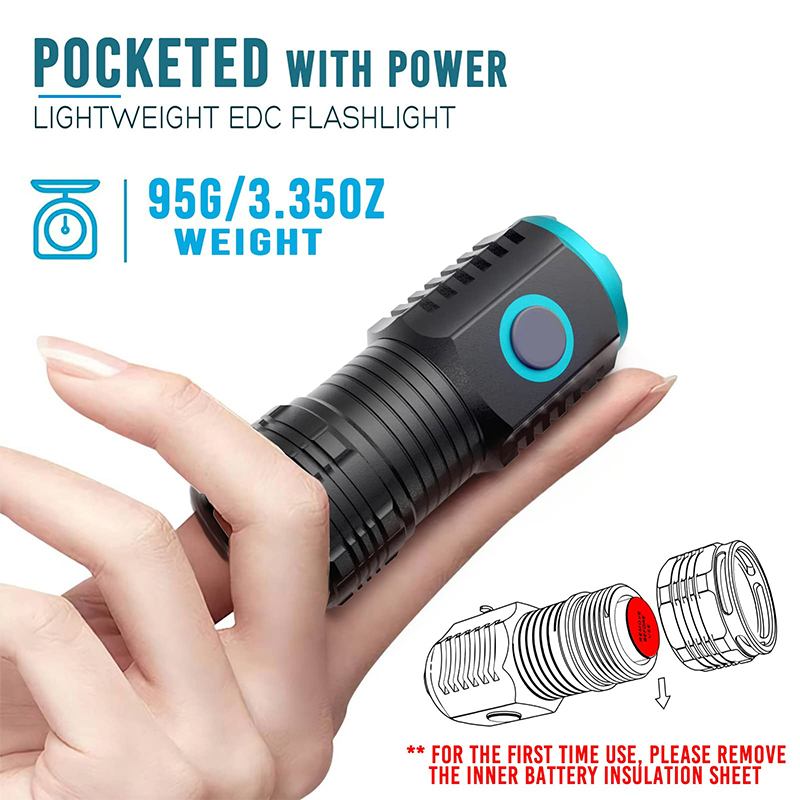 C타입 USB 충전식 포켓 미니 LED 손전등, 휴대용 - Edc (Every Day Carry 리뷰 및 가격