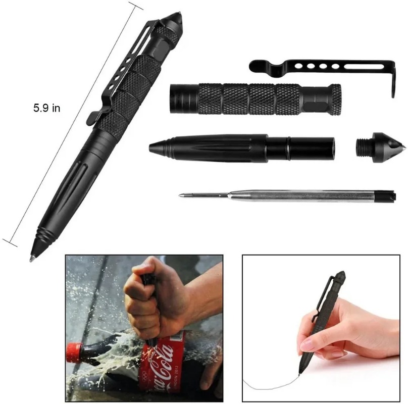 군사 전술 펜 알루미늄 합금 야외 캠핑 보안 생존 도구 - Pen Tactical Glass 리뷰 및 가격