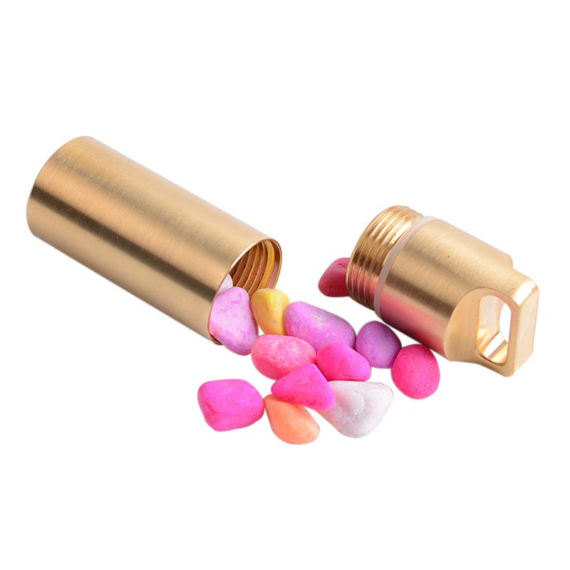 황동 밀폐 방수 보관 용기, 알약 캡슐 봉인 병 케이스 - Pill Fob Capsule 리뷰 및 가격