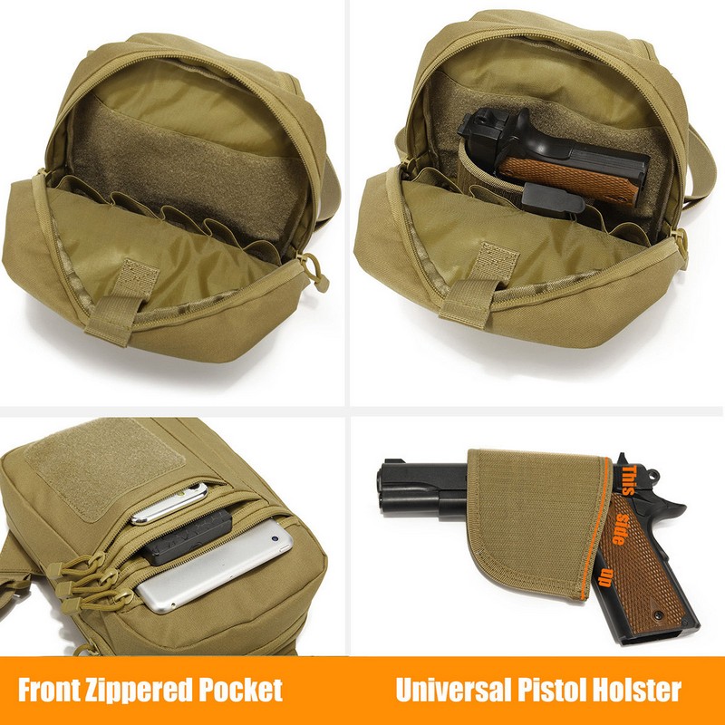 새로운 전술 가슴 가방 권총 홀스터 숨겨진 총기 운반  - Edc Concealed Carry Holster 리뷰 및 가격