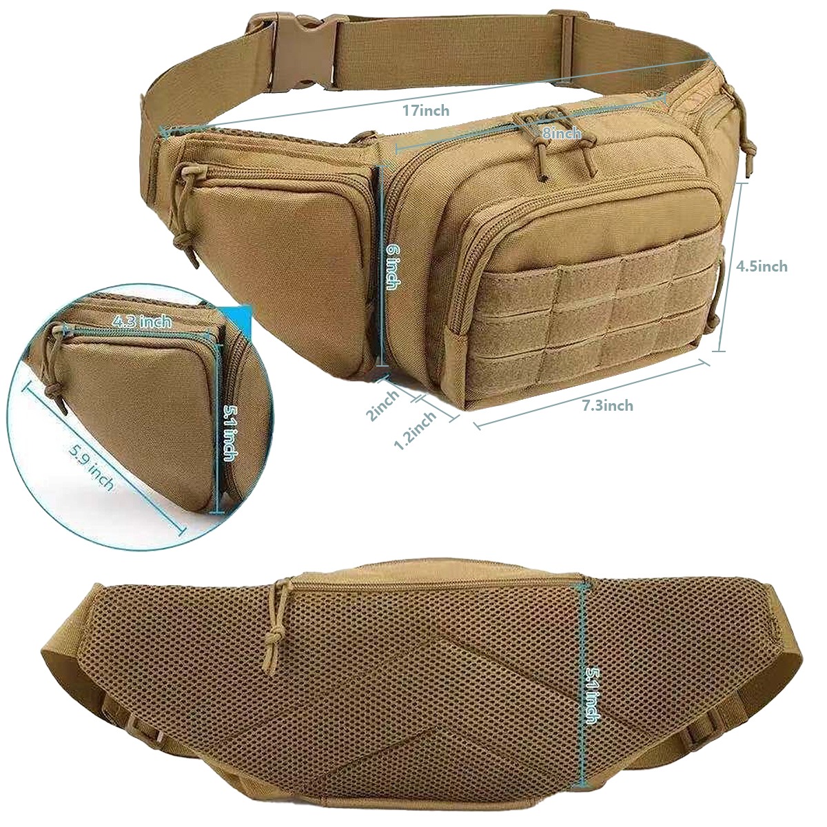MOLLE 전술 숨김 휴대용 패니 팩 권총 홀스터 ED - Edc Concealed Carry Fanny Pack 리뷰 및 가격