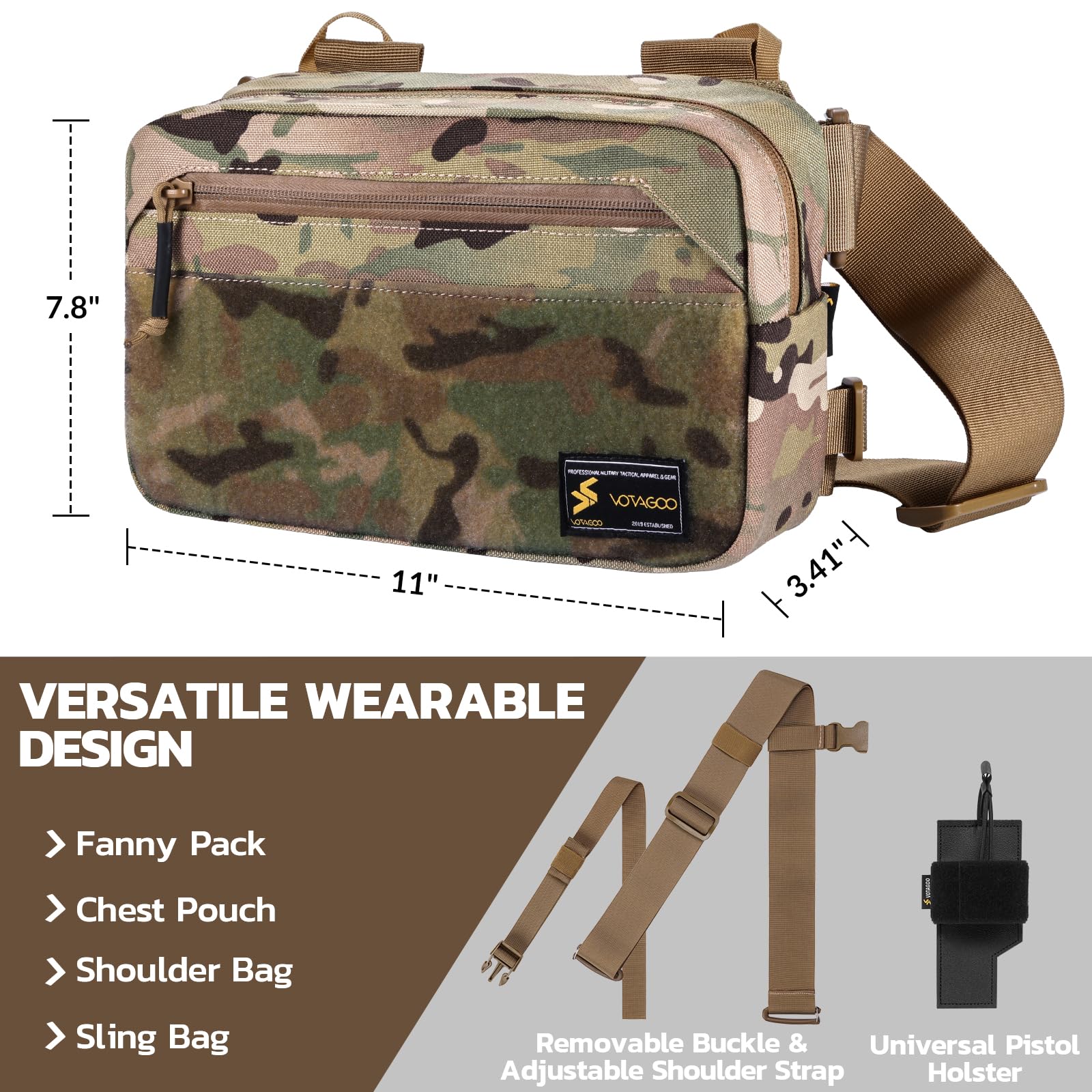 전술 패니 팩, 권총 홀스터가 포함된 숨겨진 캐리 CC - Edc Concealed Carry Fanny Pack 리뷰 및 가격
