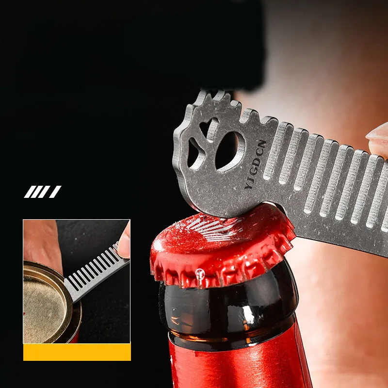 FEGVE 티타늄 합금 빗 병따개 기능 포함 정전기 방 - Comb Pocket Titanium 리뷰 및 가격