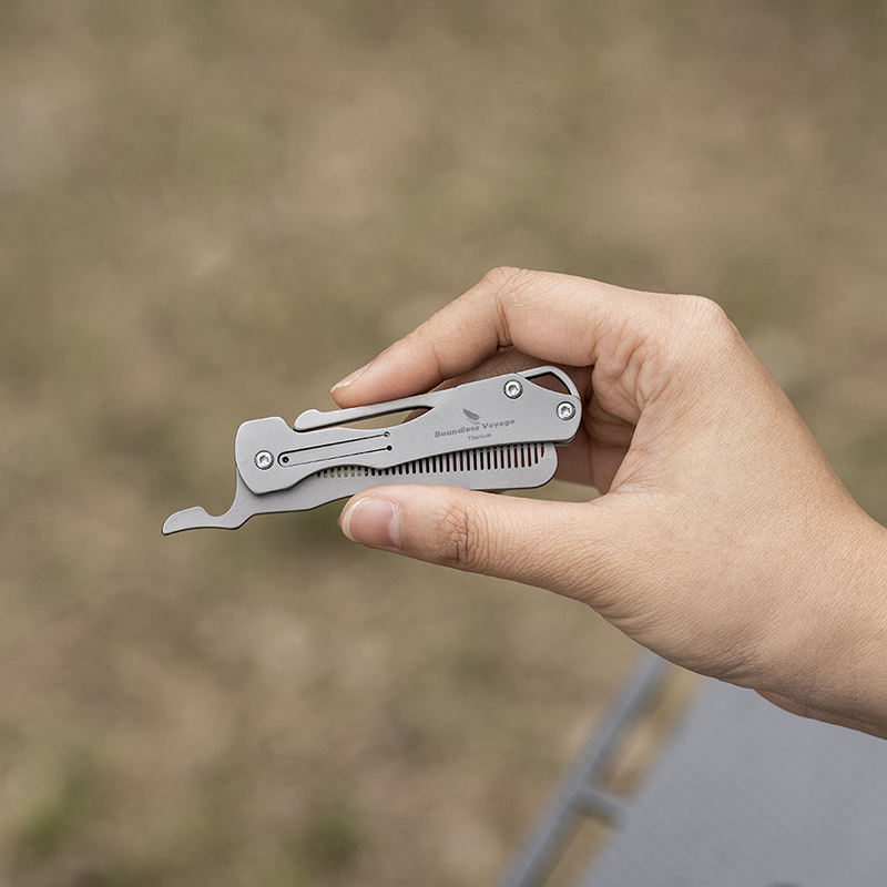 무한 항해 접이식 티타늄 빗 초경량 야외 휴대용 자기  - Comb Pocket Titanium 리뷰 및 가격