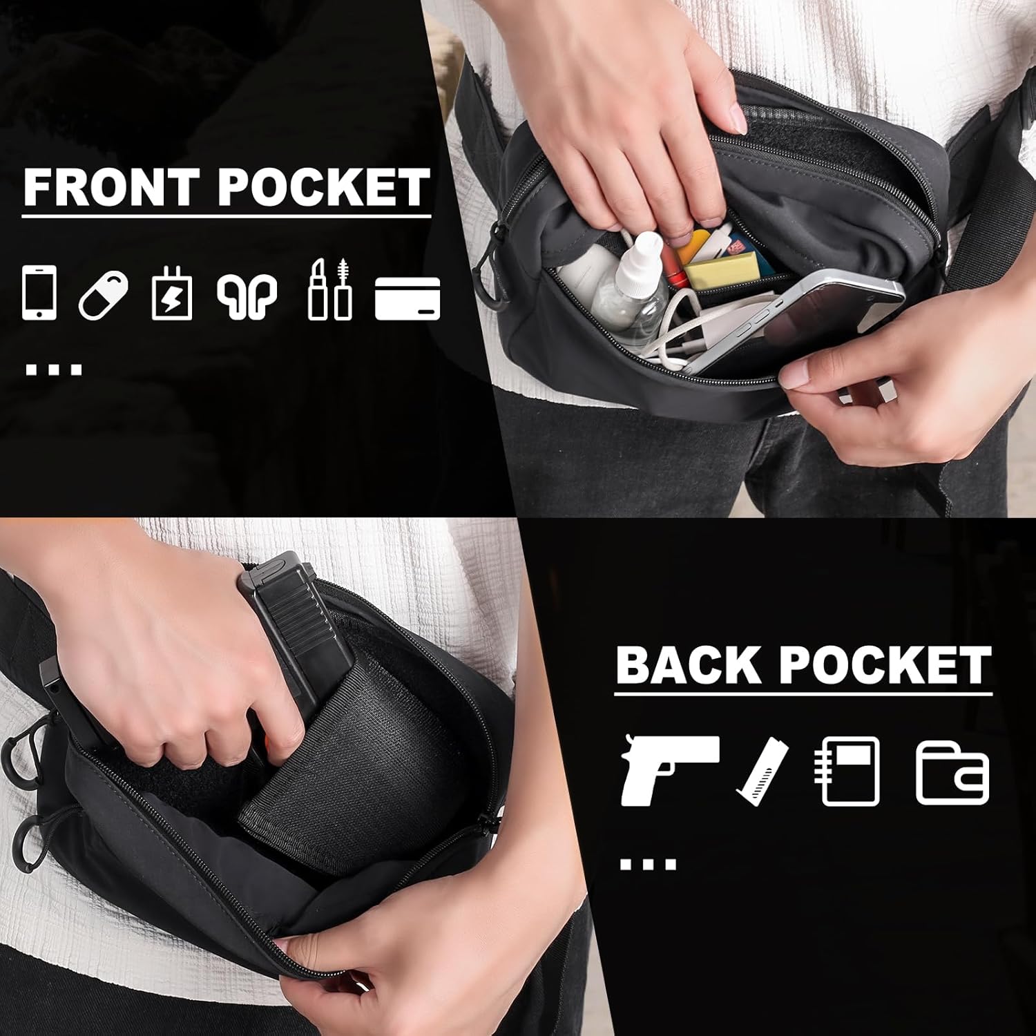 전술 패니 팩, 권총 휴대용 히든 캐리 백, 퀵 드로우 - Edc Concealed Carry Fanny Pack 리뷰 및 가격