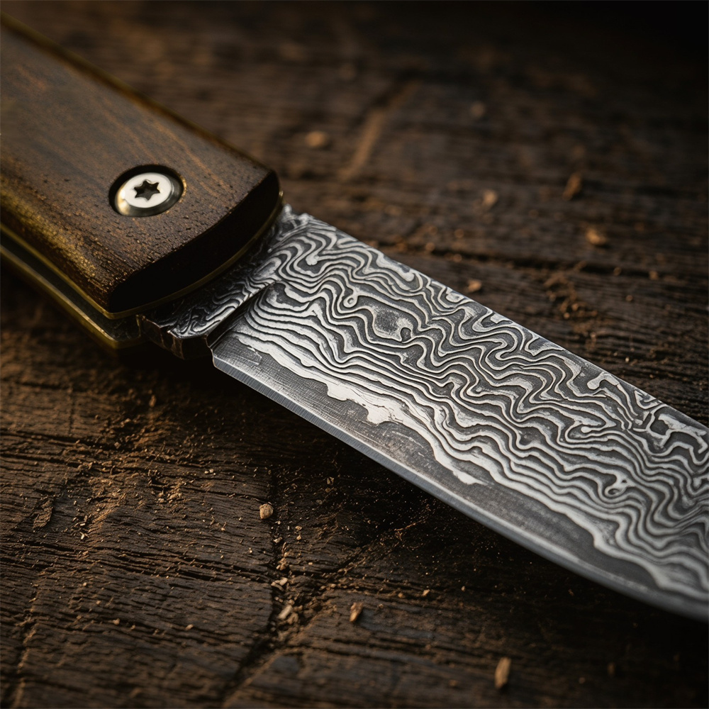 컴팩트 아웃도어 서바이벌 다마스커스 접이식 포켓 나이프 - Edc Fixed Blade Deep Carry 리뷰 및 가격